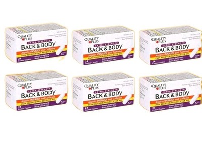 6X Quality Plus Extra Strength Back & Body, 20-ct. Per Bottle Exp:01/2028 