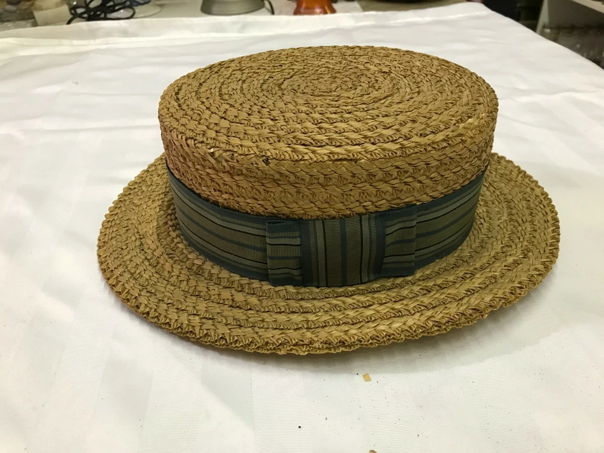 Mens skimmer straw hats deals
