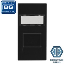 BG Nexus Black EMRJ45C5EB CAT5E RJ45 Outlet Euro Module IDC Data Socket Ethernet