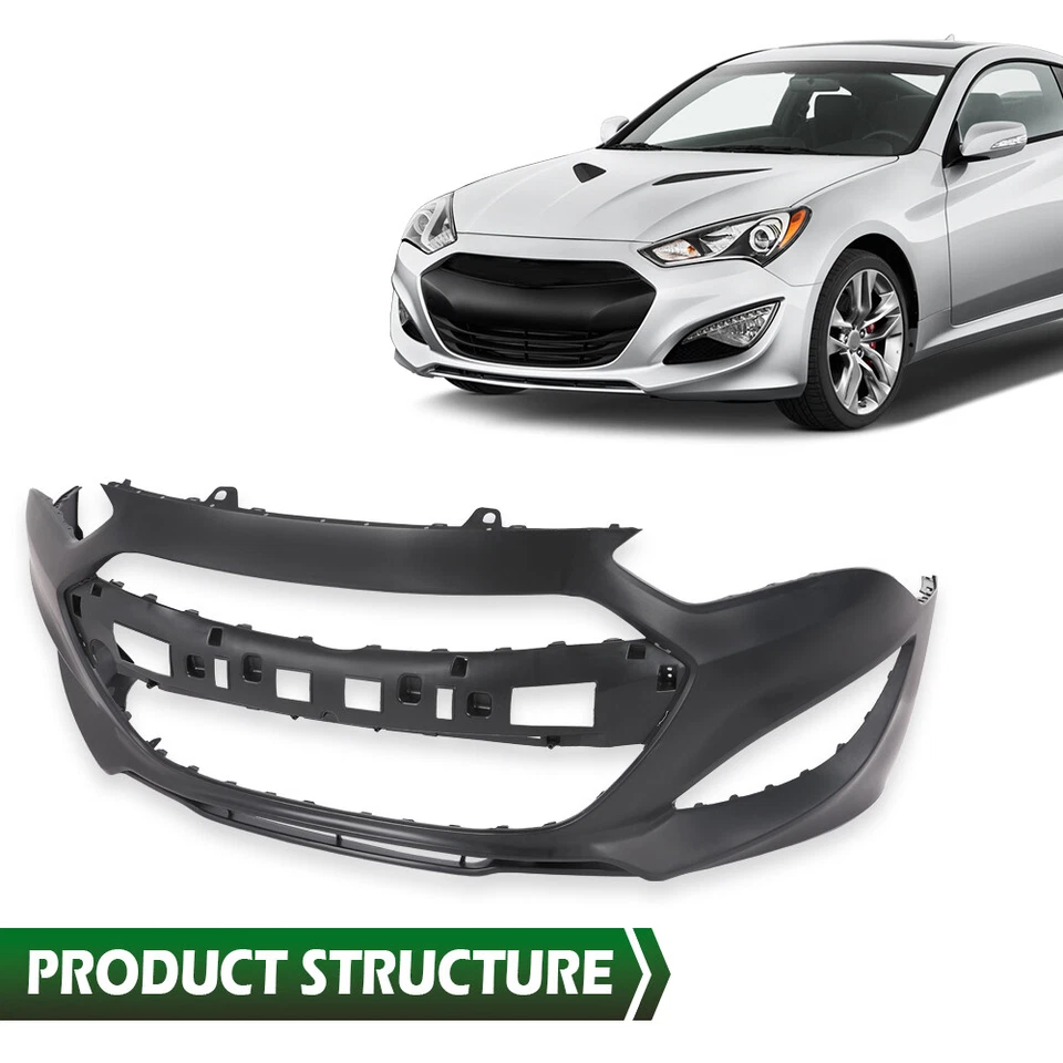 Fit For 2013 2014 2015 Hyundai Genesis Coupe Front Bumper Cover New Foto 3 de 4