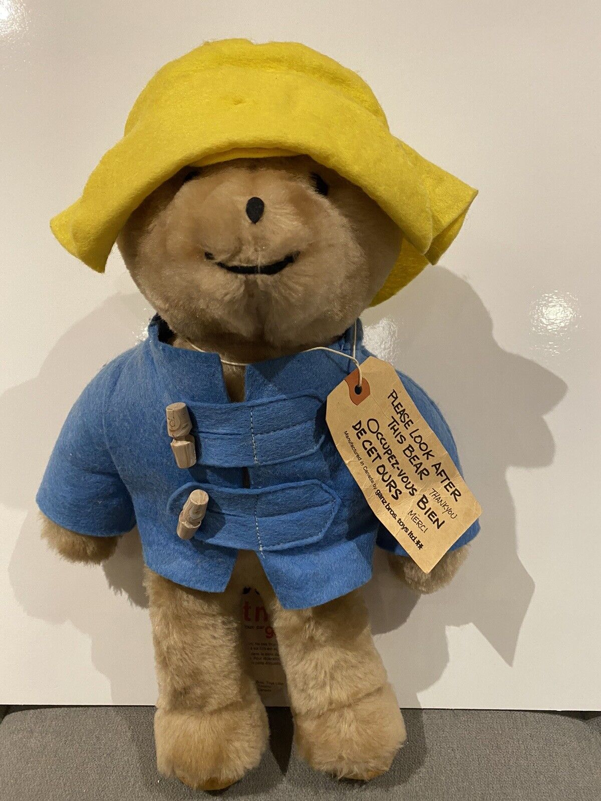 Ganz Canada Eden Toys 1977 Vintage Paddington Bear 16 Inch / Plays