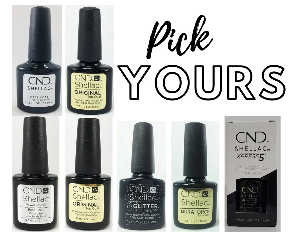 CND - Shellac - Glitter / Duraforce / Xpress 5 - (Base & Top) Coat - Pick Yours
