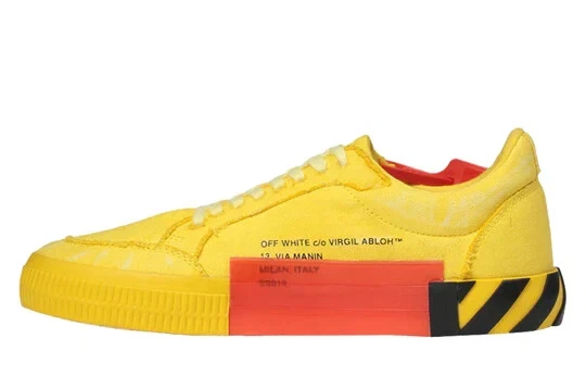 OFF WHITE SNEAKERS VULCANIZZATE GIALLE
