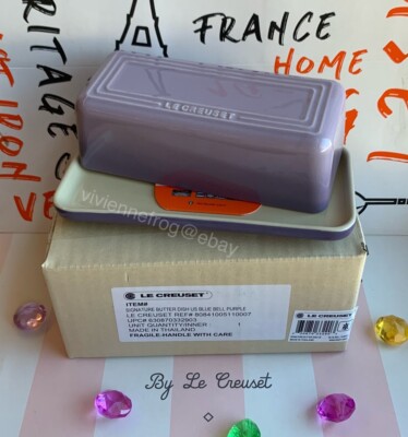 LE CREUSET BLUE BELL BLUEBELL PURPLE PROVENCE BUTTER DISH NEW WITH