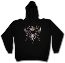 VIKING SKULL V HOODIE Runes Valhall Valhalla Odin Thor Norse Vikings Boat
