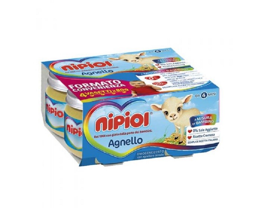 Nipiol – Omo Agnello 4x80gr Nipiol