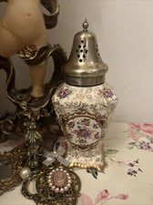 Old Foley Pompadour Floral Roses Gold Vintage