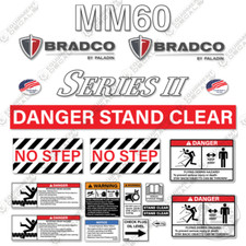 Fits Bradco MM60 Series 2 Mulcher Decal Kit - 7 YEAR OUTDOOR 3M VINYL!