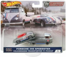 Hot Wheels VW T1 Transporter and Porsche 356 Speedster Magnus Walker FLF56 1/64