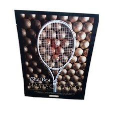 Vintage 1988 Yamaha Tennis Racquet White Gold 100 print Ad Original