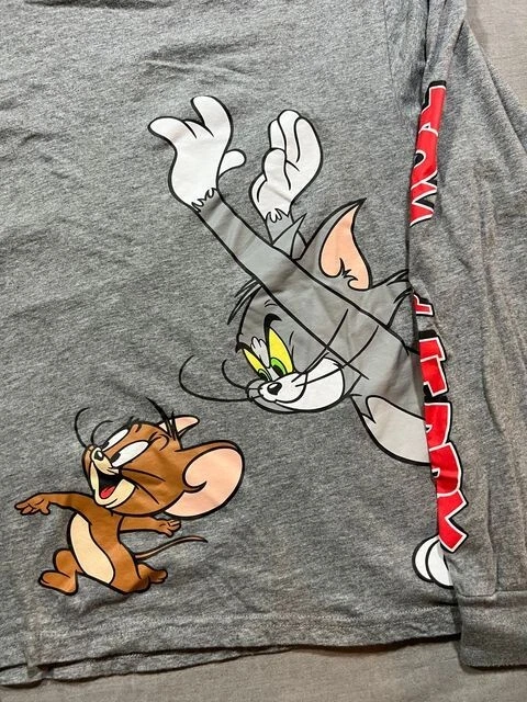 Tom Jerry Camisa Niños 3XL Gris Manga Larga Pullover Camiseta Unisex Niños Jóvenes Foto 4 de 4