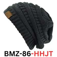 Unisex Trendy Warm Chunky Soft Stretch Cable Knit Slouchy Beanie Skully HAT Gray