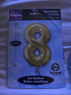 RIESIGER GOLD FOLIEN ZAHLEN BALLON ANAGRAMM 34'' 86cm GROSS GEBURTSTAG PARTY DEKO BALLONS