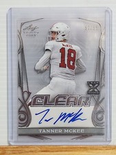 Tanner McKee 2023 Leaf Trinity Football CLEAR XRC Auto card #’d 97/99