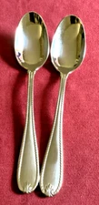 TUDOR BEAD AUGUSTA Lenox Stainless Set of 2 Soup Spoon 18/10 Glossy Exc Flatware