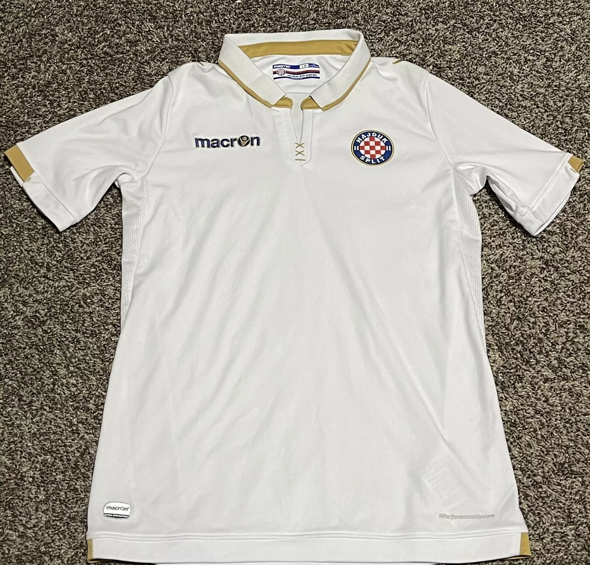 Hajduk SPLIT HOME FOOTBALL SOCCER SHIRT JERSEY MACRON Womens XS EUC