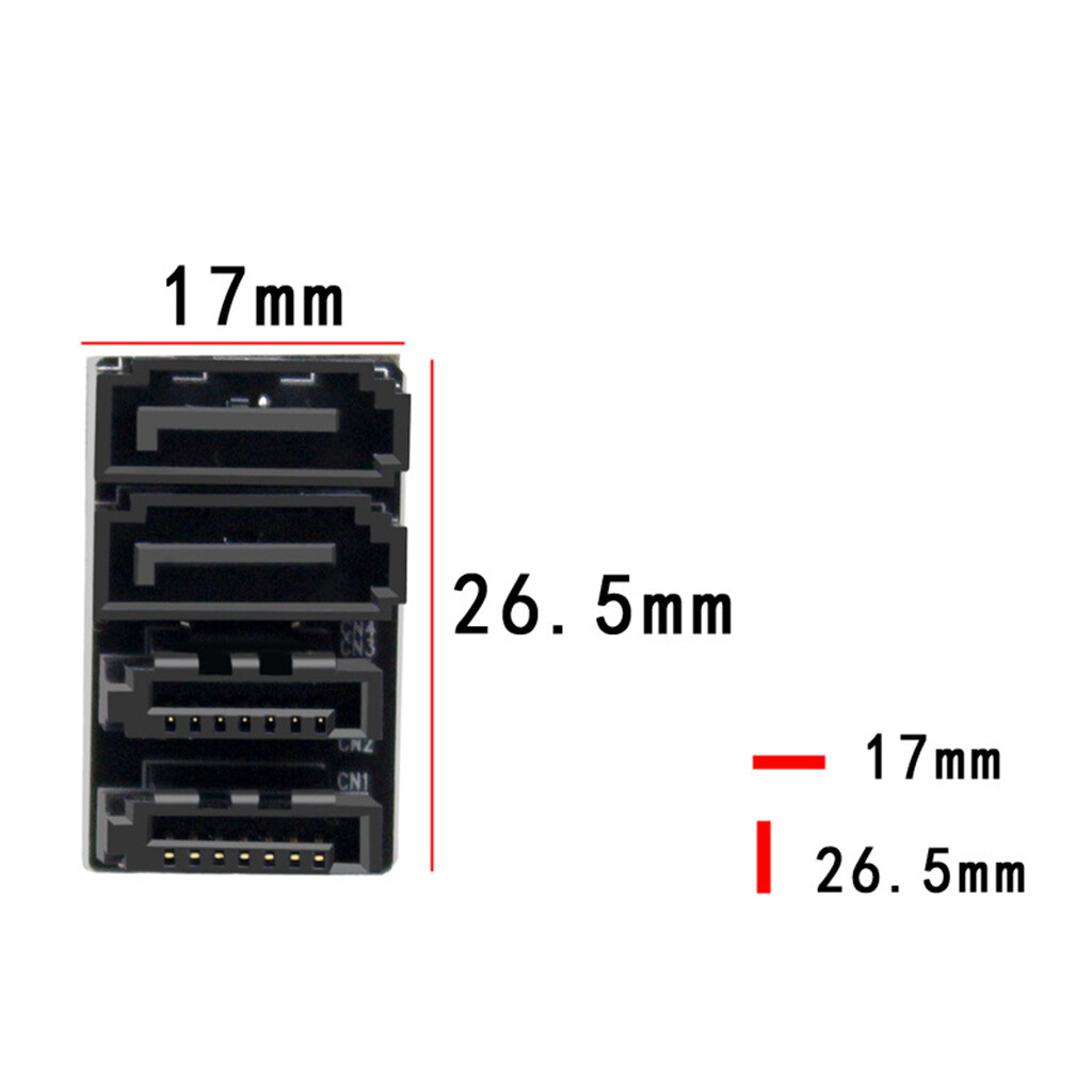 Single/Double SATA 7Pin Female to 7Pin Male 90/180 Angled Adapter