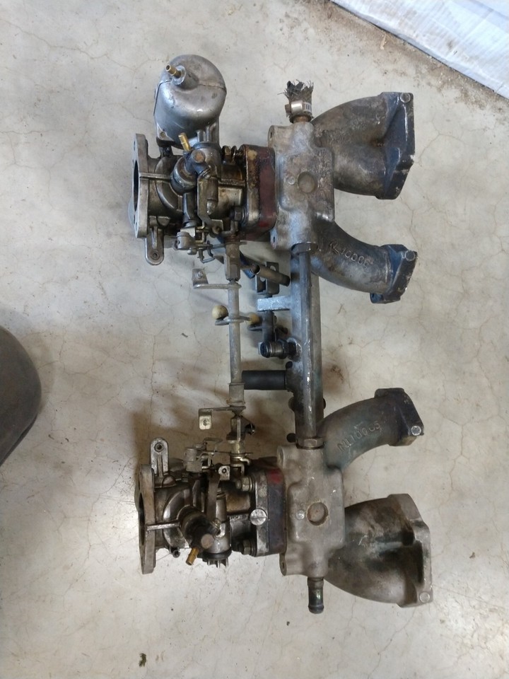 Datsun 240z E46 Intake Manifold And Hitachi 4 Screw SU Carburetors eBay