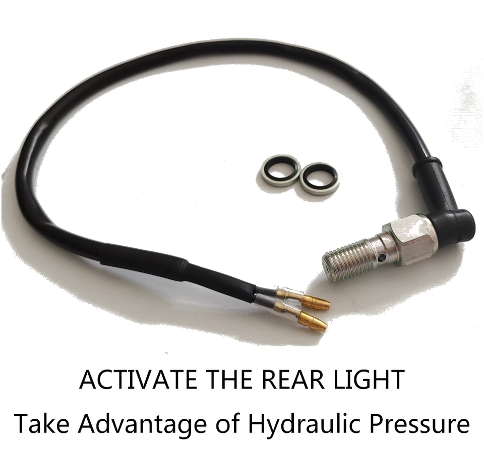 1X Universal Motorcycle Hydraulic Brake Light Switch Banjo Bolt M10 x 1.25 Pitch - Image 3 of 4