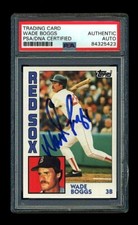 WADE BOGGS SIGNED 1984 TOPPS BASEBALL CARD PSA/DNA AUTOGRAPHED BOSTON RED SOX
