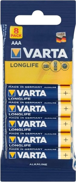 1 X Varta Longlife Aaa LR03 8Er-Pack 1,5 V-image