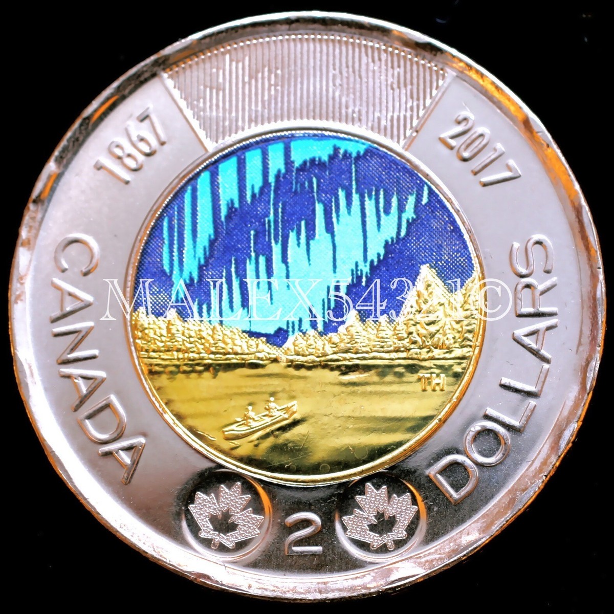 🇨🇦 (1867-)2017 CANADA COLOURED 2 DOLLARS UNCIRCULATED MINT STATE