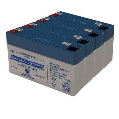 Power-Sonic 6V 1.4AH SLA Replacement Battery for GE Security Simon XT - 4 Pack