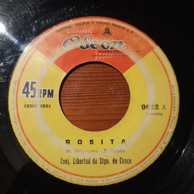 Conj. Libertad Santiago De Chuco    Rosita PERU 1966 CUMBIA SINGLE 7''