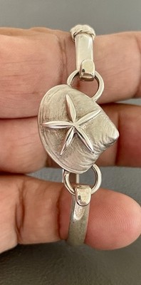 LeStage CONVERTIBLE BRACELET 925 Sterling~With STARFISH on CLAM SHELL CLASP(L27)