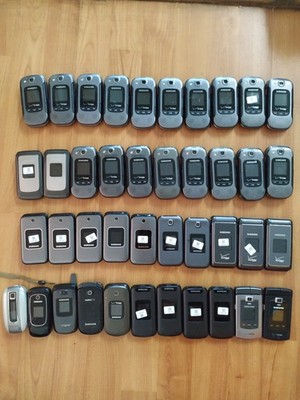 Lot of 41 Hybrid model Vintage Samsung SCH-U680/other Flip Cell Cellular phone
