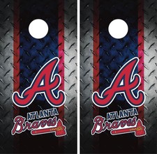 Atlanta Braves Cornhole Board Wrap Skin Decal Baseball Vinyl Sticker VZ34