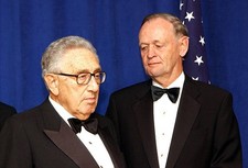 Henry A Kissinger and Canadian Prime Minister Jean Chretien Old Photo