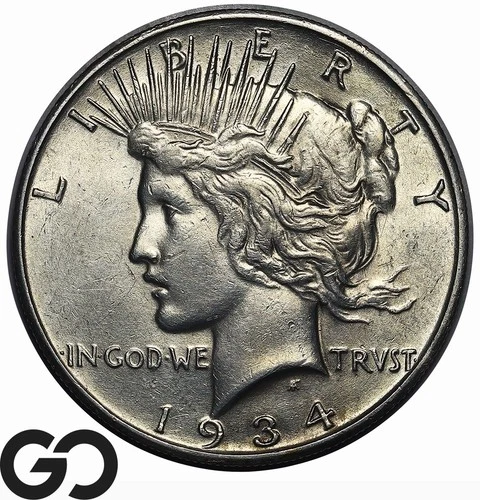 1934-S Peace Dollar, Hard To Find Choice AU++ Ultra RARE Key Date