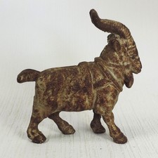 Vintage Cast Iron Goat Rusty Patina Over 5 inches tall