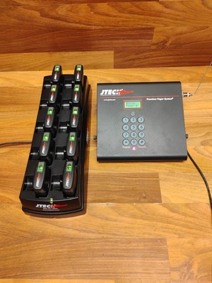 JTech Communications TRA-UHF-PADT Premises Pager System With 10 Pagers WORKING