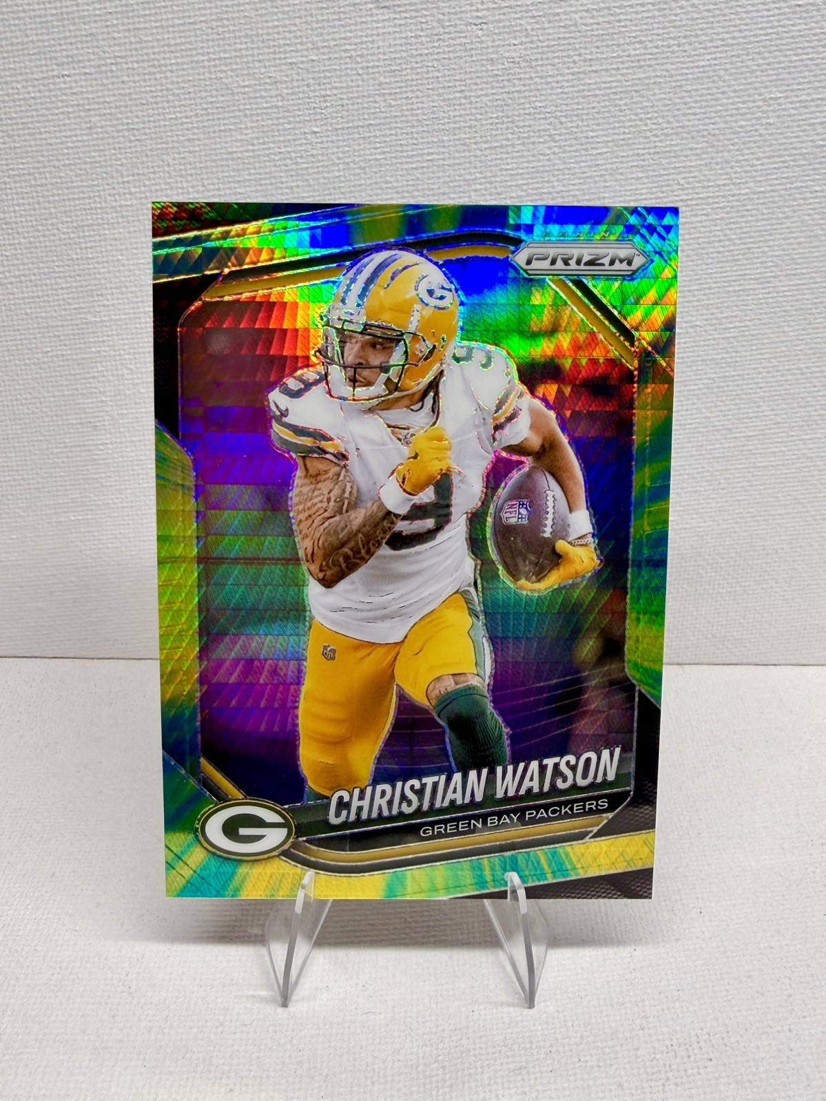 CHRISTIAN WATSON 2025 PANINI PRIZM FOOTBALL HYPER PACKERS /200