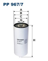 Kraftstofffilter Filtron Pp 967/7 Anschraubfilter FüR Axor Actros MP3 Ford MP2 2