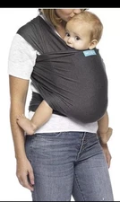 New MOBY Evolution Baby Wrap Carrier Classic On The Go Mom Charcoal Gray