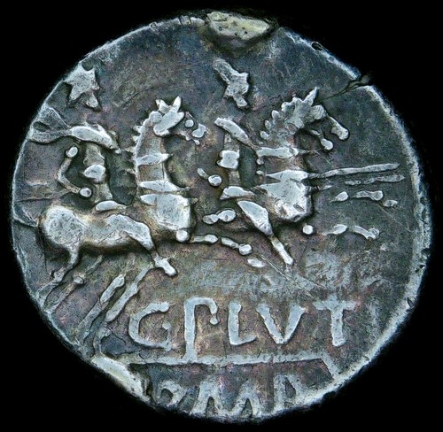 AR DENARIO | C. Pluzio | 121 a.C. | Repubblica CR 278/1 Biga Roma - Foto 2 di 2