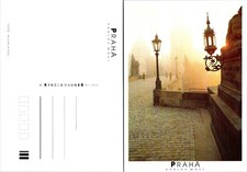 Europe Czech Republic Prague Charles Bridge Gas Lamps Old Town Lesser Postcard