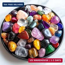 Polished Mixed Crystal Chips Set, 0.4 inches, 128 Pcs - Handpicked Tumbled Stone