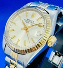 🔥Vintage Ladies Rolex Oyster Perpetual Date 2Tone 14K /SS Jubilee 6917 Serviced