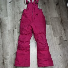 Lands End Kids Squall Ski Snow Bibs Pants Sz 13 Fushia Pink Youth