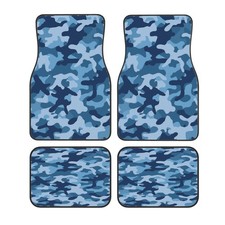 Floor Mats For Cars Blue Camouflage Pattern All-weather Car Mat Universal Au... Floor Mats For Cars Blue Camouflage Pattern All-weather Car Mat Universal Au...