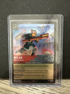 Mulan Charging Ahead 141/204 Super Rare Lorcana Reign of Jafar Foil