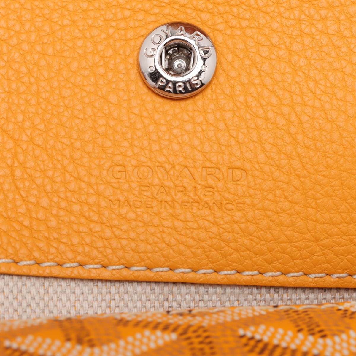 Rare ◇ GOYARD Saint Louis PM Tote Bag, Herringbone Print, Yellow, Pouch, Men's image 10