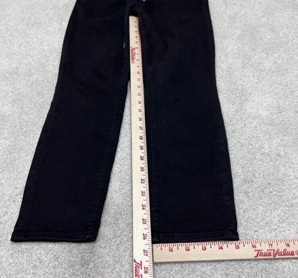 Ann Taylor LOFT Women's Black Modern Skinny Jeans Size 8 Pockets Tie Closure - Image 3 of 4