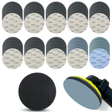 5 Inch 51Pcs Wet Dry Sanding Discs Hook and Loop Foam Backing Pad, Waterproof Sa