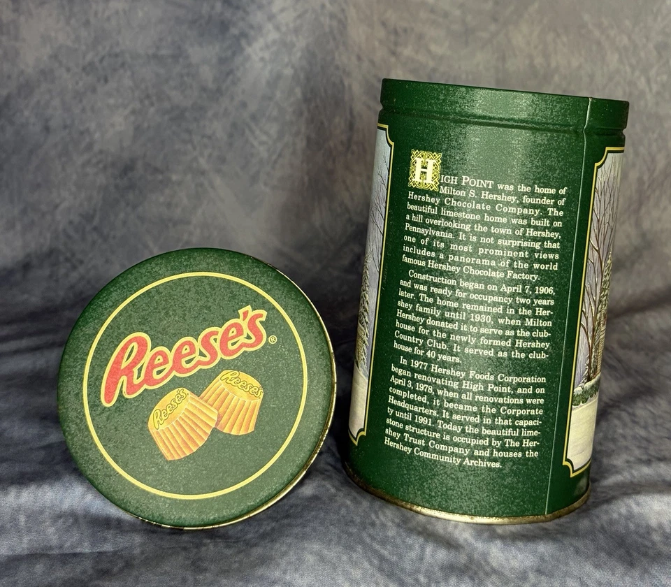 Винтажные рождественские жестяные канистры чашки с арахисовым маслом Reese's 1996 - Изображение 2 из 4