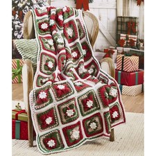 Herrschners  Holiday Gems Throw Crochet Kit